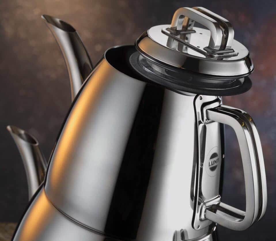 LAATSTE 7 STUKS!!! Van €430 LUNA Roestvrijstalen Theepotset, Theepot/fluitketel, Ophalen of Verzenden, Nieuw