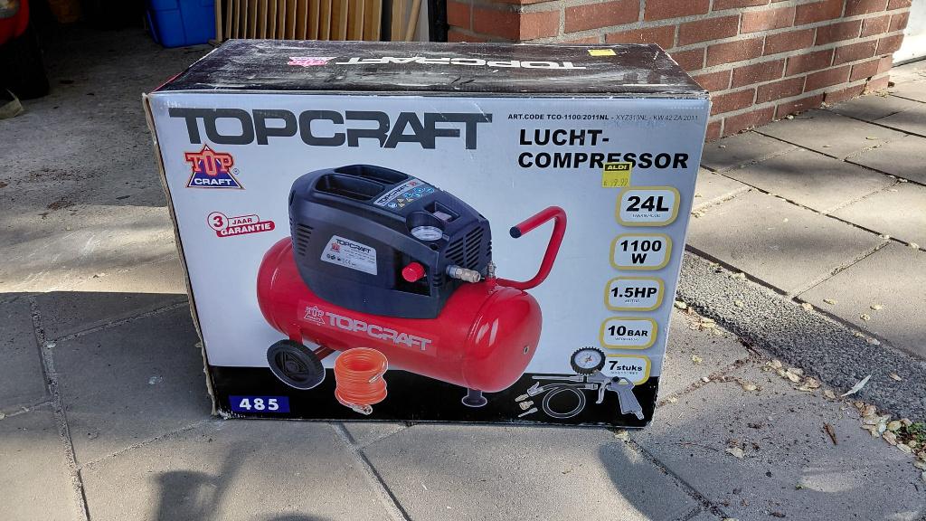 Compressor, Ophalen, 10 bar of meer, Nieuw, Minder dan 200 liter/min