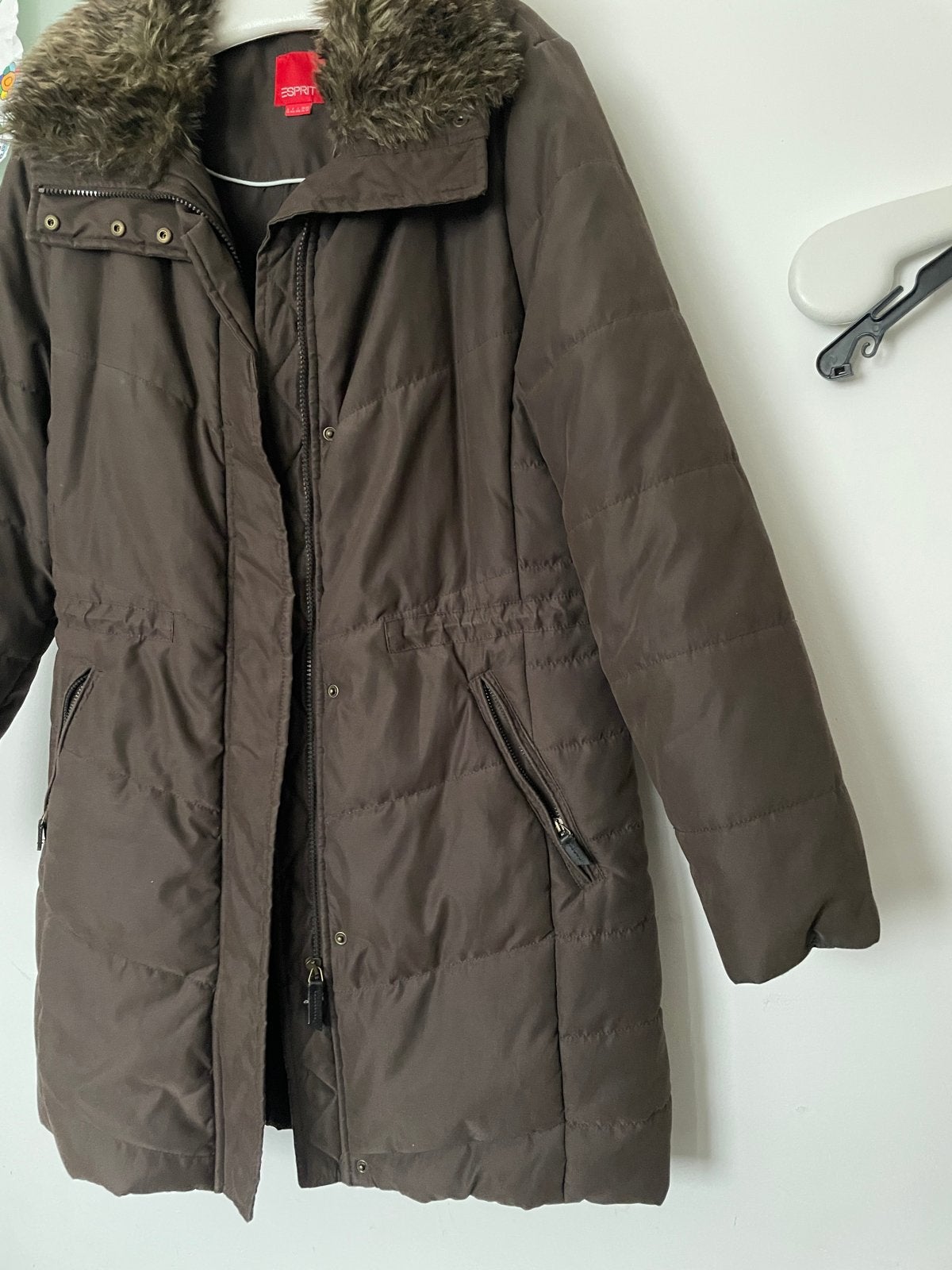 Esprit winterjas met bontkraag - Maat XXL, Kleding | Dames, Jassen | Winter, Ophalen of Verzenden, Zo goed als nieuw, Maat 42/44 (L)