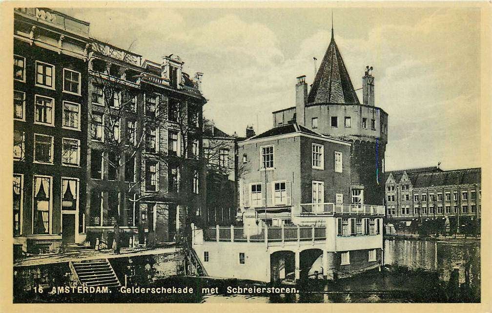 304-274-037 Amsterdam Gelderschekade met Schreierstoren, Verzenden, Voor 1920, Noord-Holland