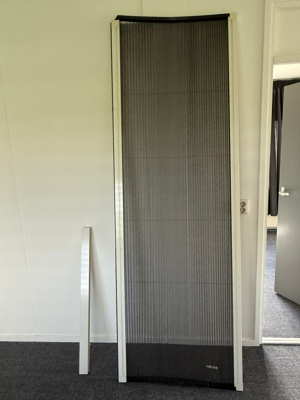 Hordeur plissé, zwart/wit, 200-239 cm hoog, Doe-het-zelf en Verbouw, Ophalen, Kunststof, 80 tot 100 cm, 215 cm of meer