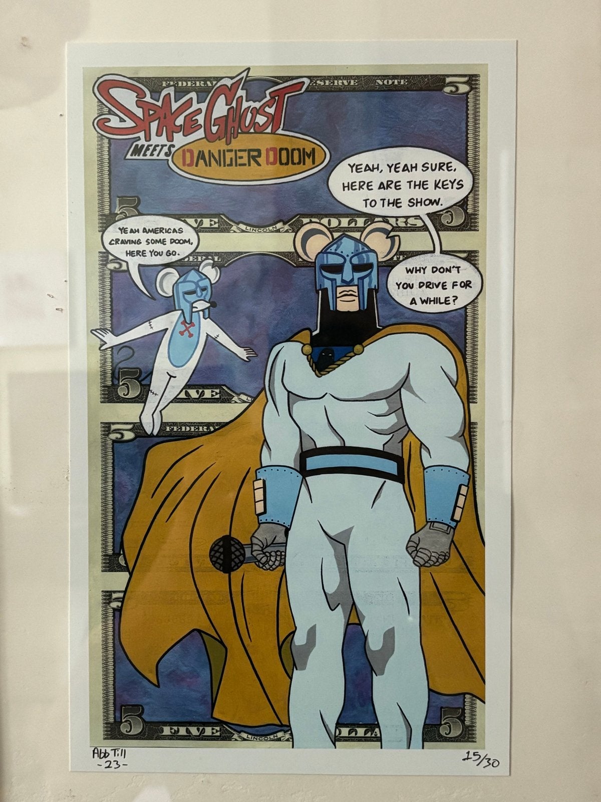 Space Ghost Meets Danger Doom - Limited Edition Print, Ophalen of Verzenden, Print, Print/reproductie, Genummerd
