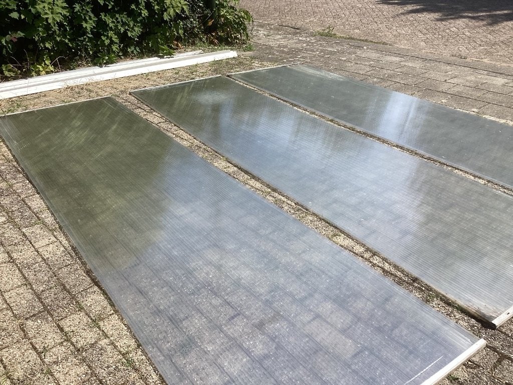 3 st dubbelwandig kanaalplaat Lexaanplaat en verbindingsprof, Ophalen of Verzenden, Gebruikt, Overige materialen