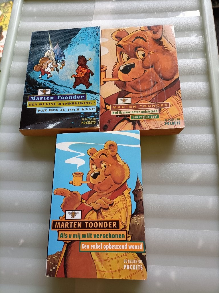 3x boeken Tom Poes, Meerdere stripboeken, Ophalen of Verzenden, Zo goed als nieuw, Marten Toonder studios