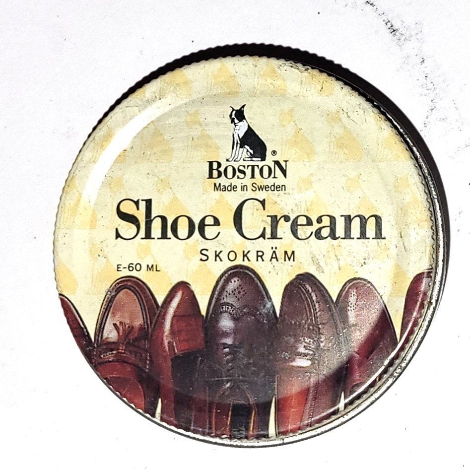 Vintage Blikjes potjes oude SCHOENCRÊME, Verzamelen, Ophalen of Verzenden, Gebruikt, Overige
