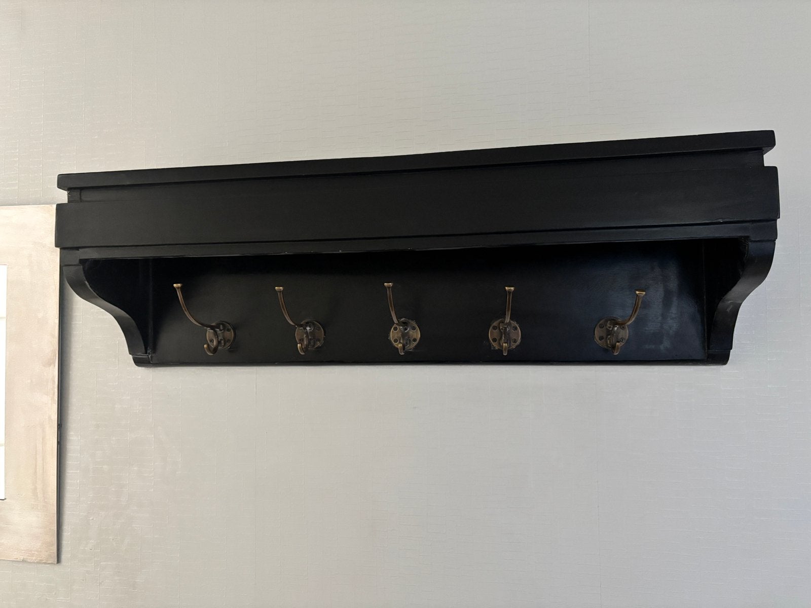 Kapstok zwart model 10 haakjes, Huis en Inrichting, Woonaccessoires | Kapstokken, Gebruikt, Minder dan 100 cm, Hout, Ophalen