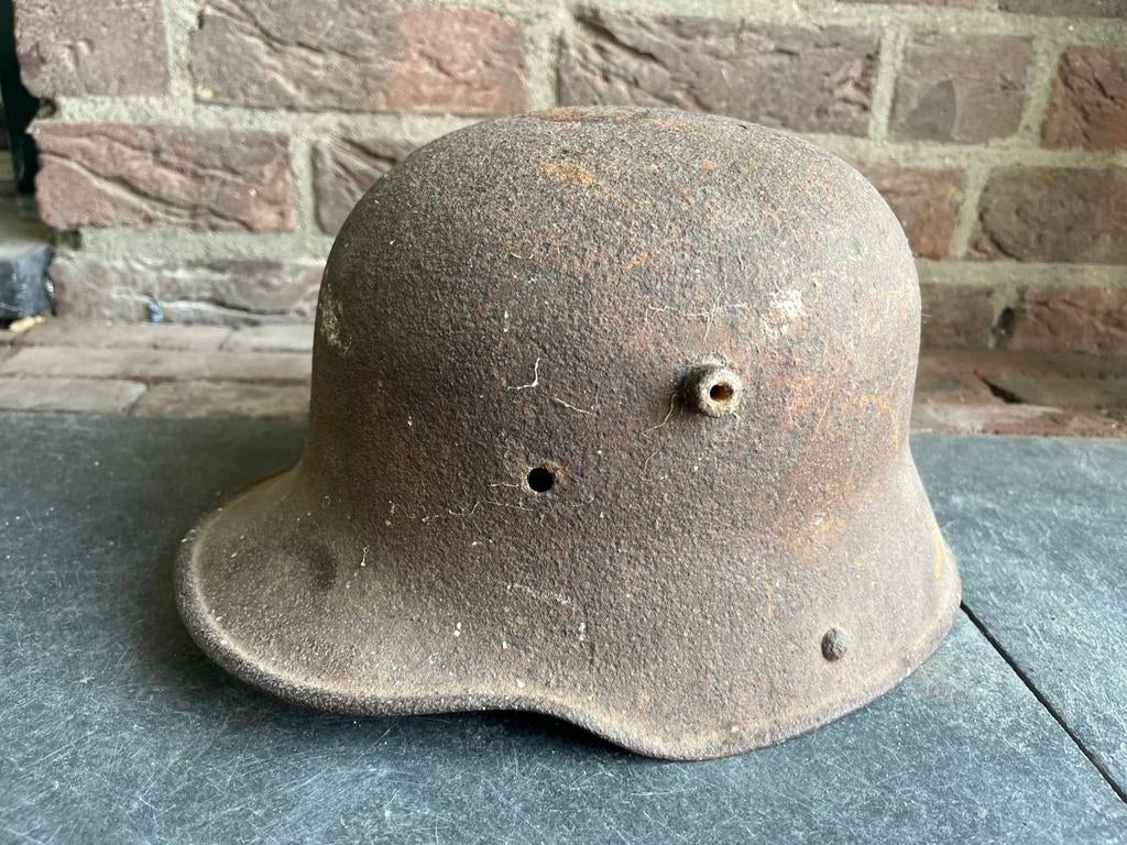 Wo1 Duitse helm, Verzamelen, Ophalen of Verzenden, Landmacht, Nederland, Embleem of Badge