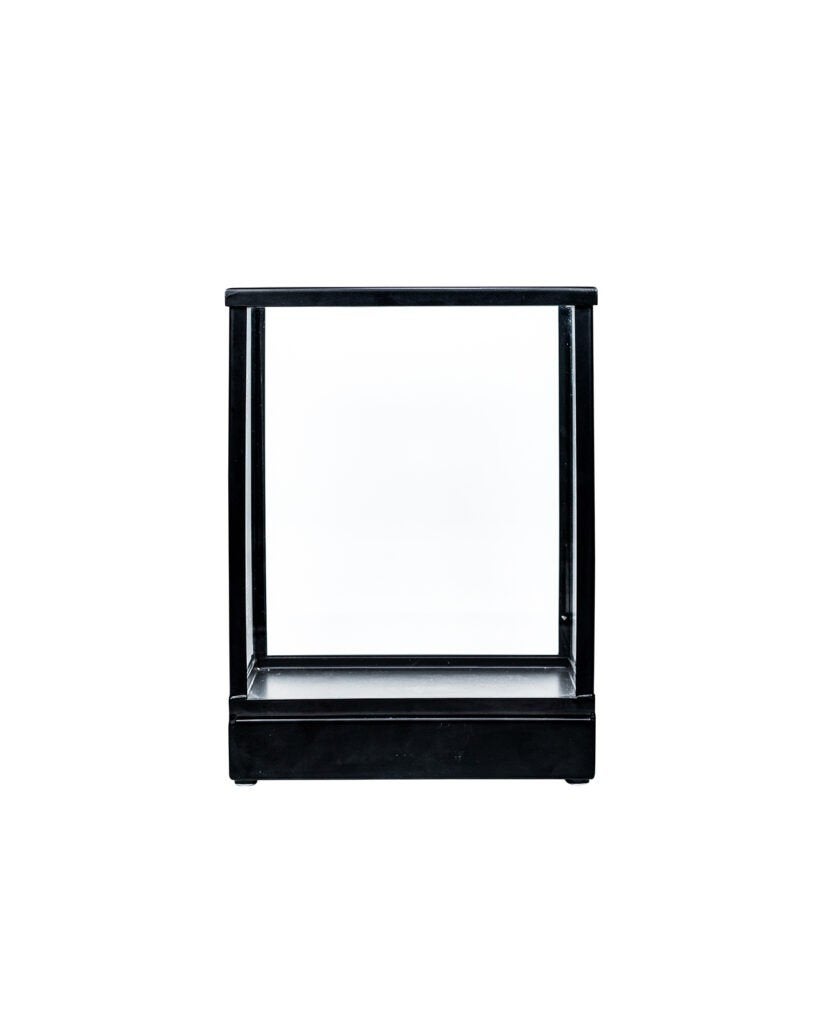 Windlicht mat zwart, Ophalen, Zwart, Nieuw, Metaal