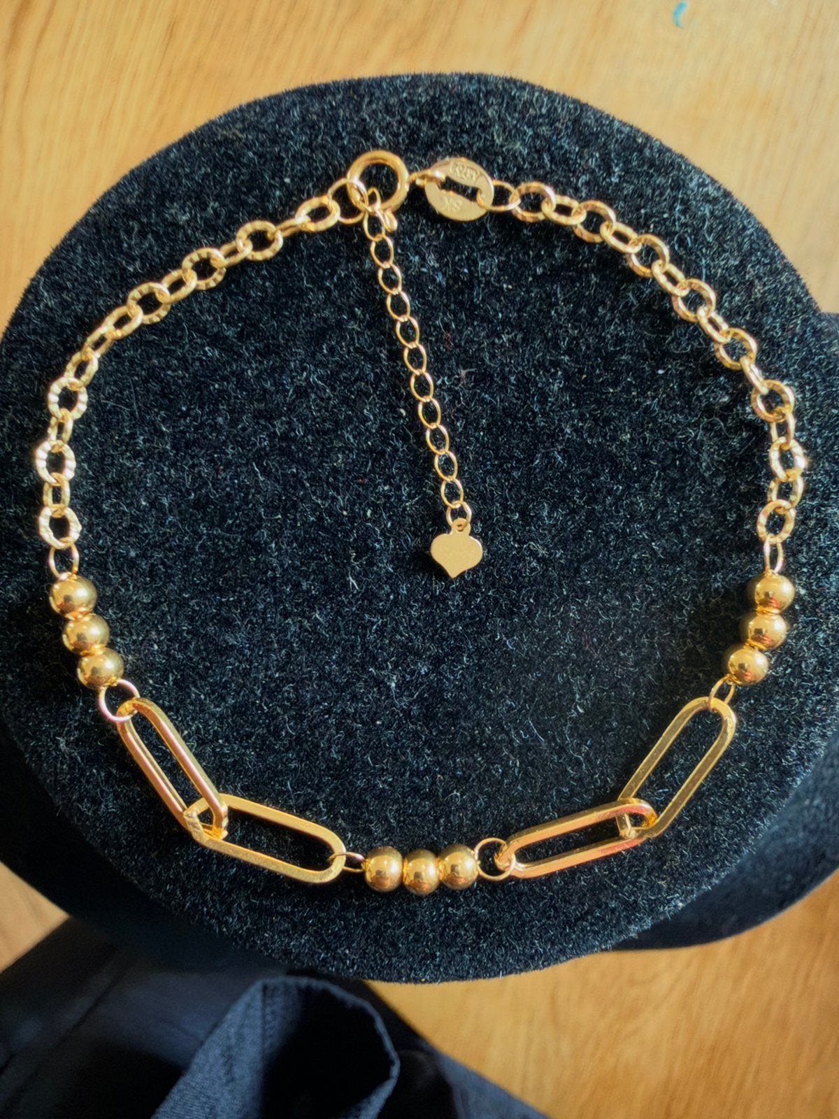 18k gold paperclip ball bracelet, Ophalen of Verzenden, Nieuw, Goud, Goud