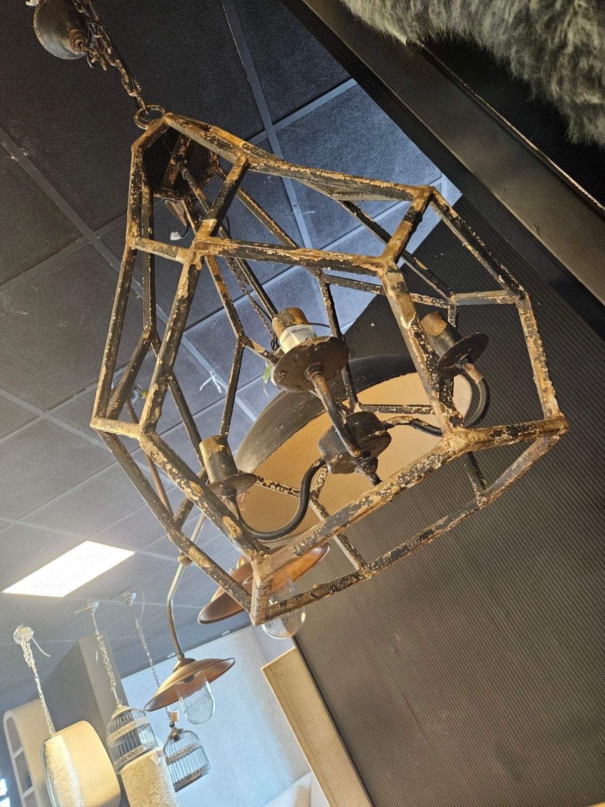 Hanglamp kroonluchter barok brocante landelijk opruiming, Verzenden