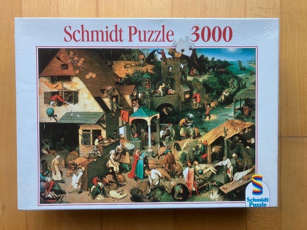 Legpuzzel Schmidt Spreekwoorden 3000 stukjes, 118 x 84cm, Ophalen, Meer dan 1500 stukjes, Gebruikt