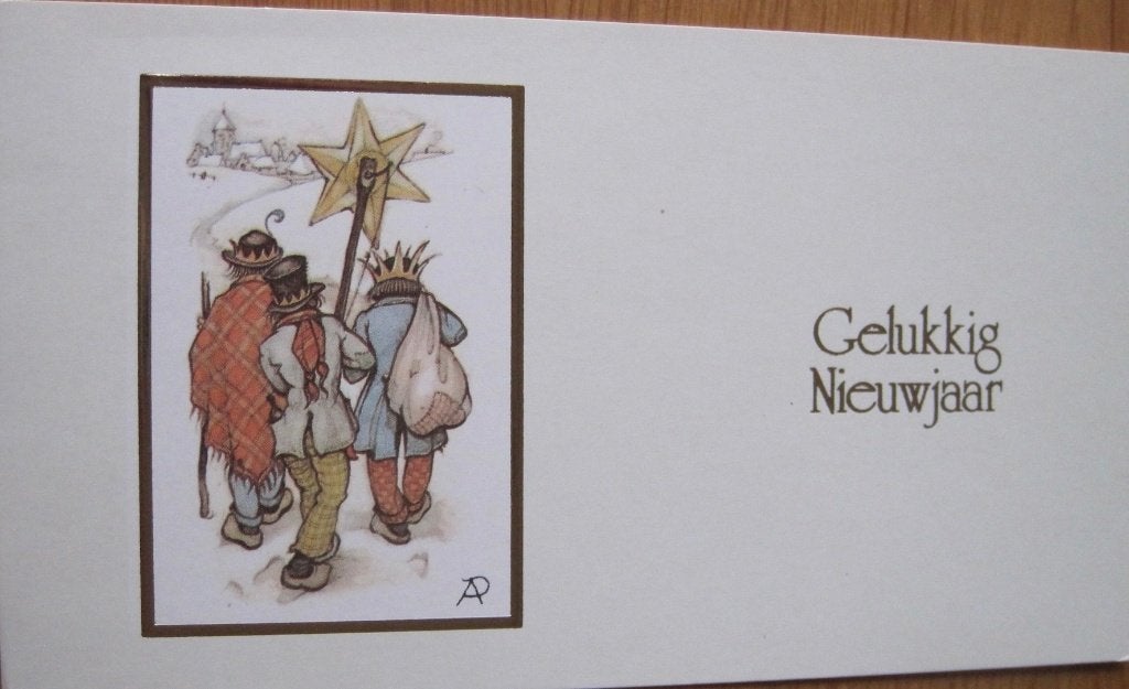 Anton Pieck - drie koningen volgen de ster, Verzamelen, Ansichtkaarten | Themakaarten, Verzenden, 1980 tot heden, Gelopen, Overige thema's