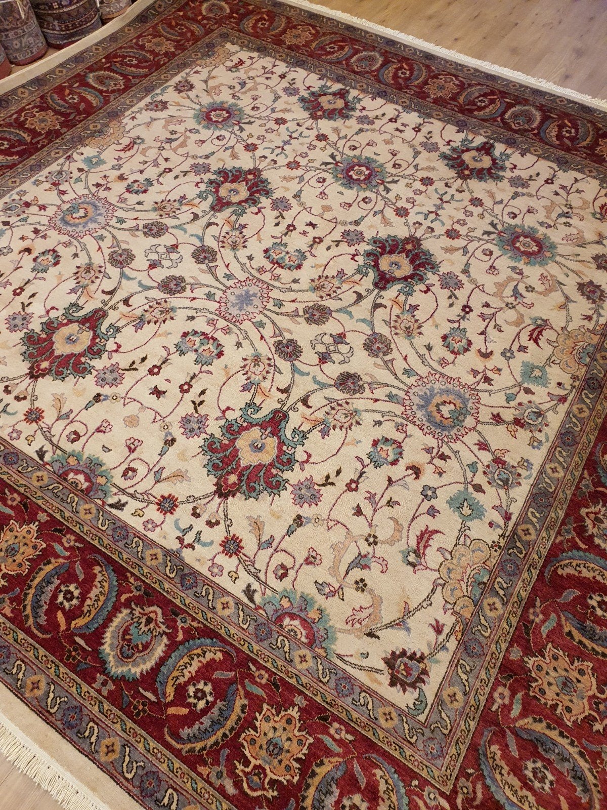 Handgeknoopt oosters tapijt ziegler 269x272, Info@SlatsAntiek.nl, Perzisch, Ophalen of Verzenden, 200 cm of meer