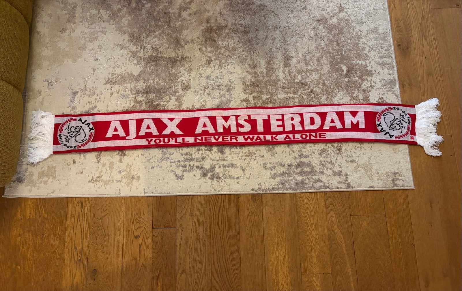 Ajax Amsterdam sjaal - You'll Never Walk Alone, Ophalen of Verzenden, Zo goed als nieuw, Ajax, Vaantje of Sjaal