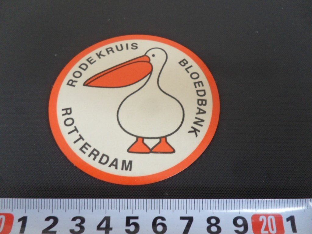 sticker Rotterdam Rodekruis bloedbank, Ophalen, Zo goed als nieuw
