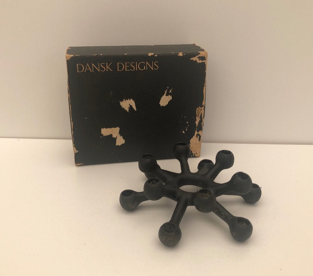 KANDELAAR PACO- SPIDER - DEENS DESIGN  IN  DOOS - 1962, Antiek en Kunst, Ophalen of Verzenden, Overige materialen
