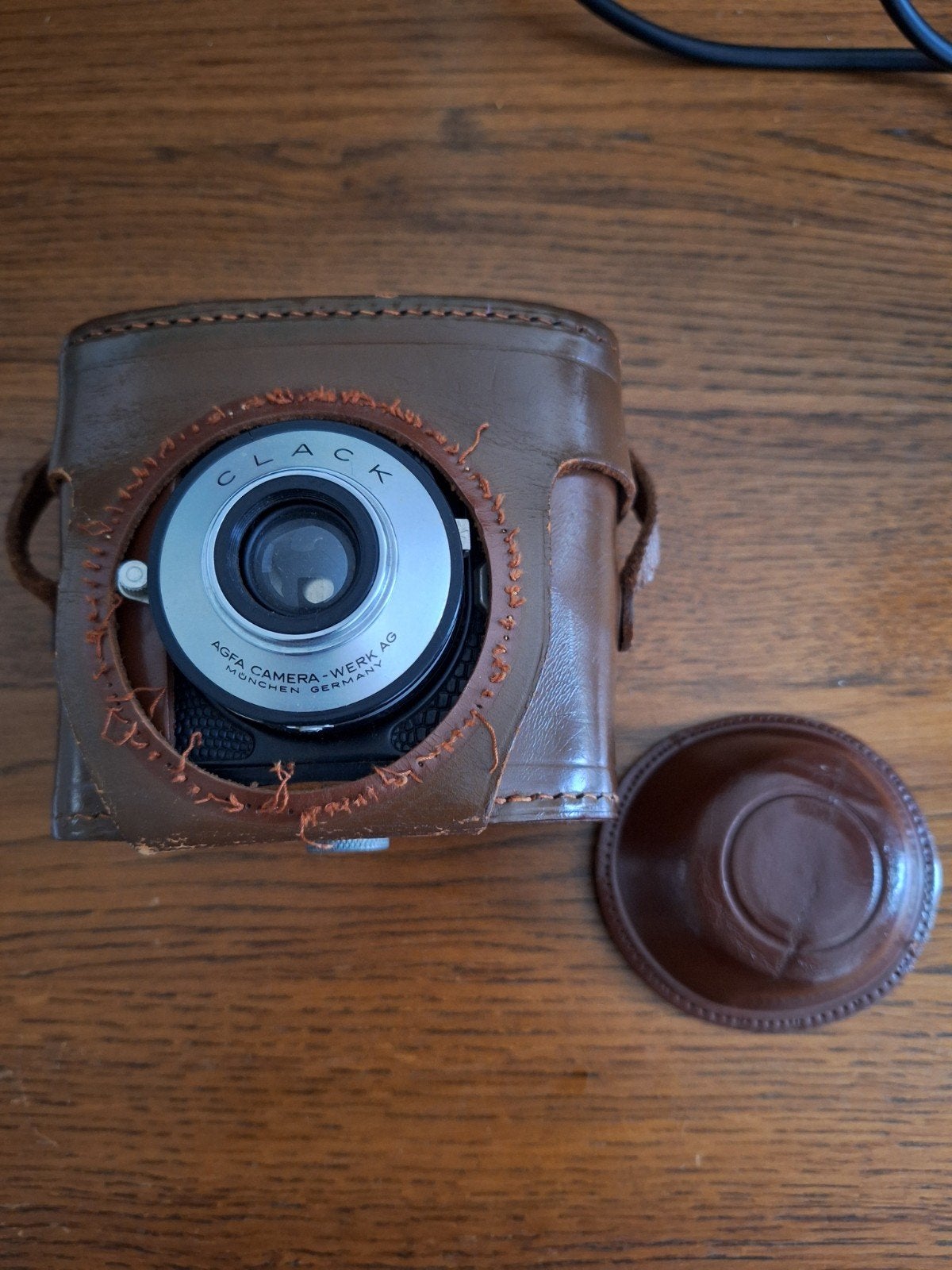 Vintage Agfa Clack Camera met Leren Tas - Gebruikt, Ophalen, Gebruikt, Compact, Overige Merken