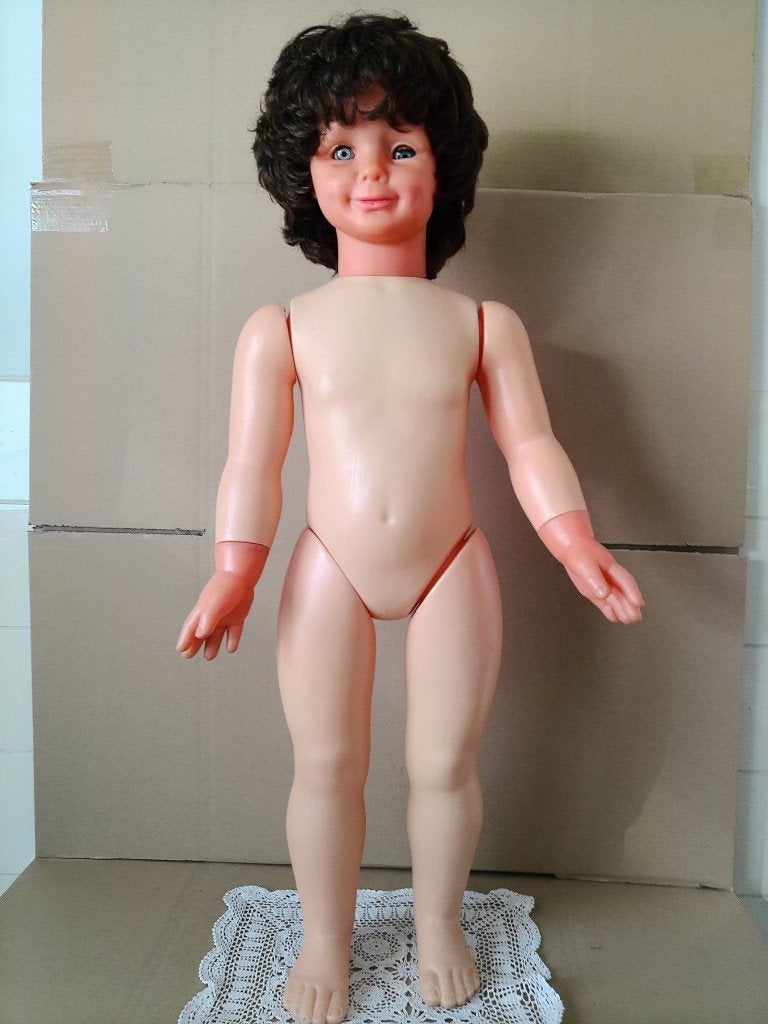 Curiosa vintage grote pop speelpop 88cm Halloween kinderpop, Ophalen of Verzenden