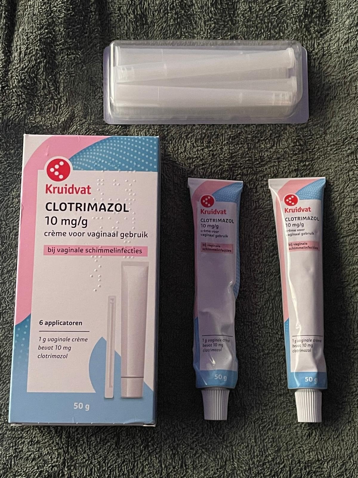 Kruitvat clotrimazol creme met 6 applicatoren, Verzenden, Nieuw, Overige typen