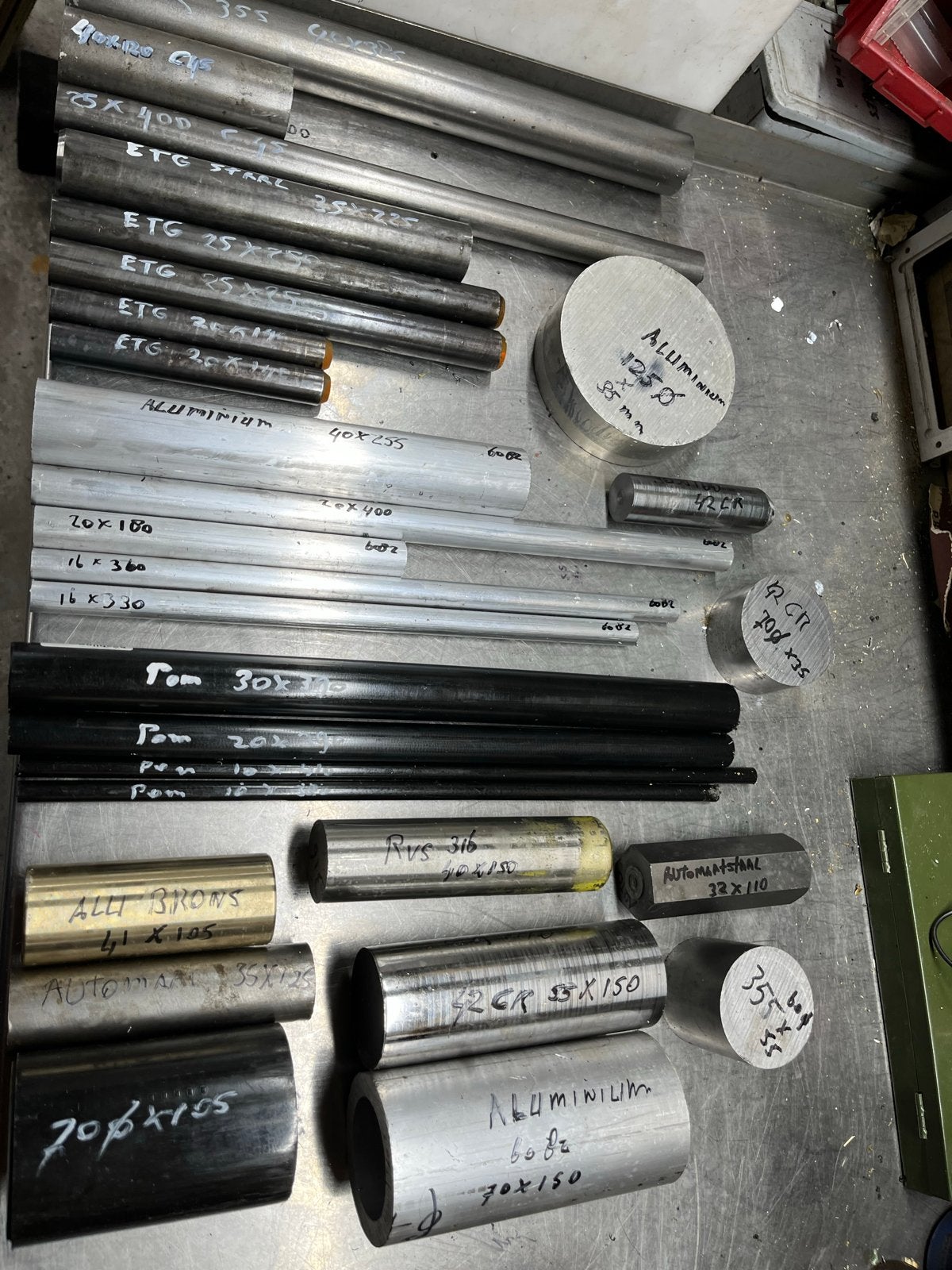 Diverse Draaibank Rondstaf Materialen (Aluminium, Staal, Bro, Ophalen of Verzenden