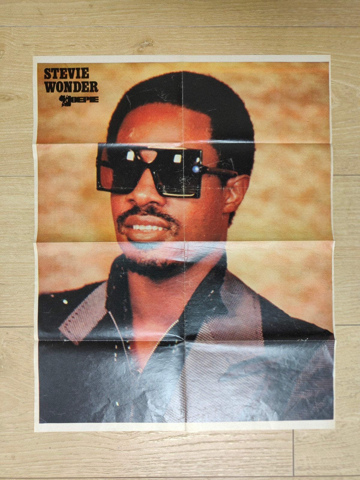Joepie Super Poster Stevie Wonder, Verzamelen, Rechthoekig Staand, Deurposter of groter, Ophalen of Verzenden, Zo goed als nieuw