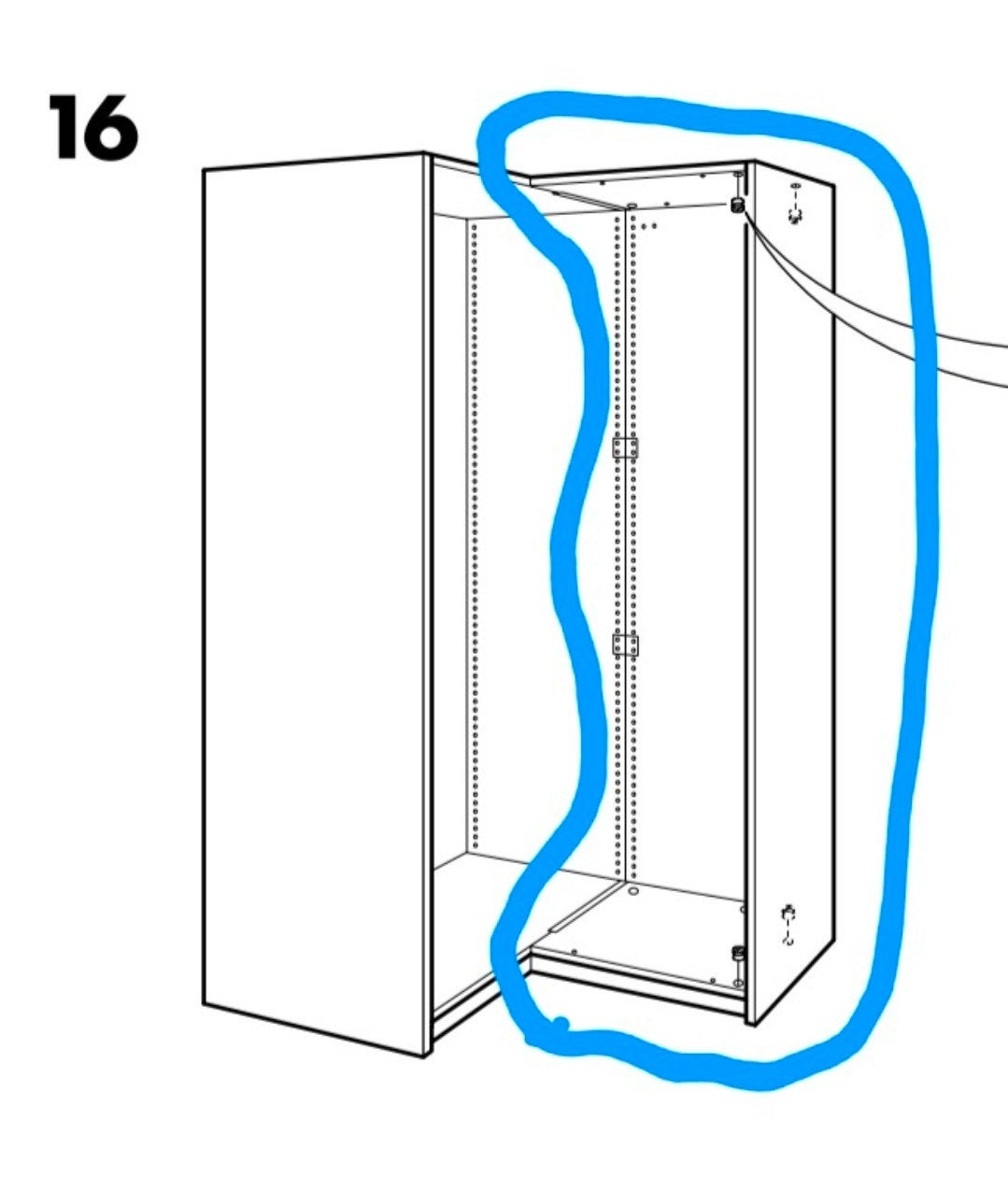 zwart/bruine pax hoekkast oude stijl, Ophalen, Nieuw, 200 cm of meer