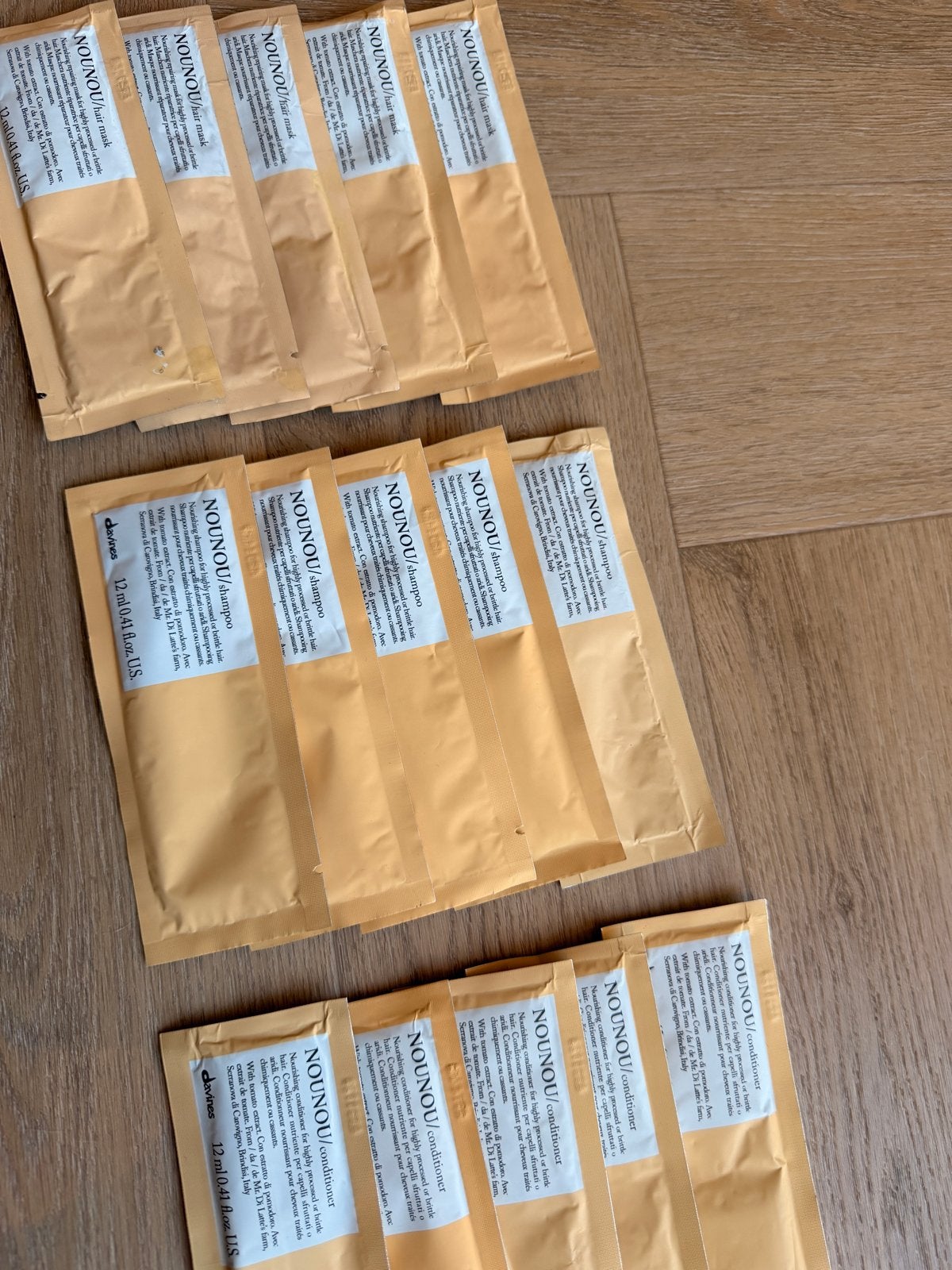 Davines NouNou set 15x shampoo, conditioner, haarmasker Nieu, Ophalen of Verzenden, Nieuw, Shampoo of Conditioner