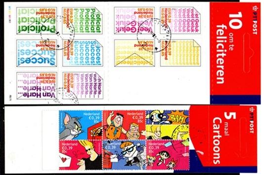 Nederland Postzegelboekje nr. 71-72 gestempeld, Postzegels en Munten, Verzenden, Na 1940, Gestempeld