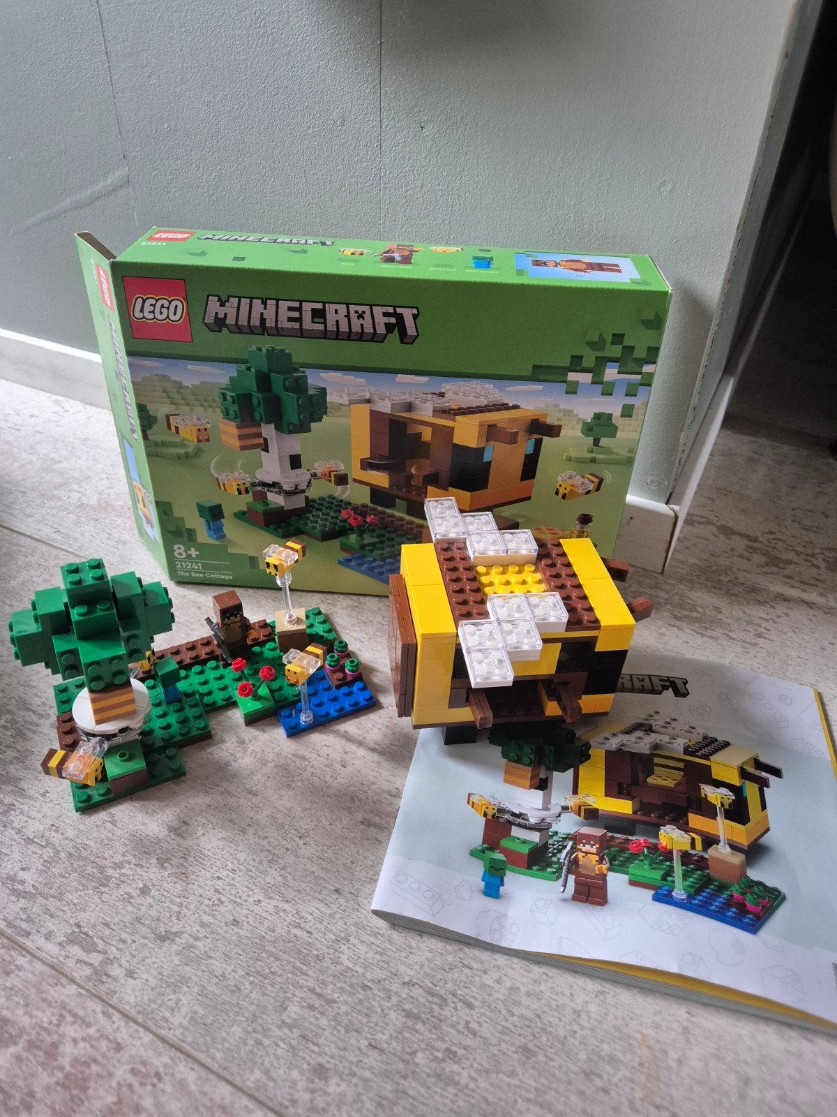 Lego Minecraft 21241 The Bee Cottage - Compleet, Inclusief instructies, Gebruikt, Minecraft, Lego