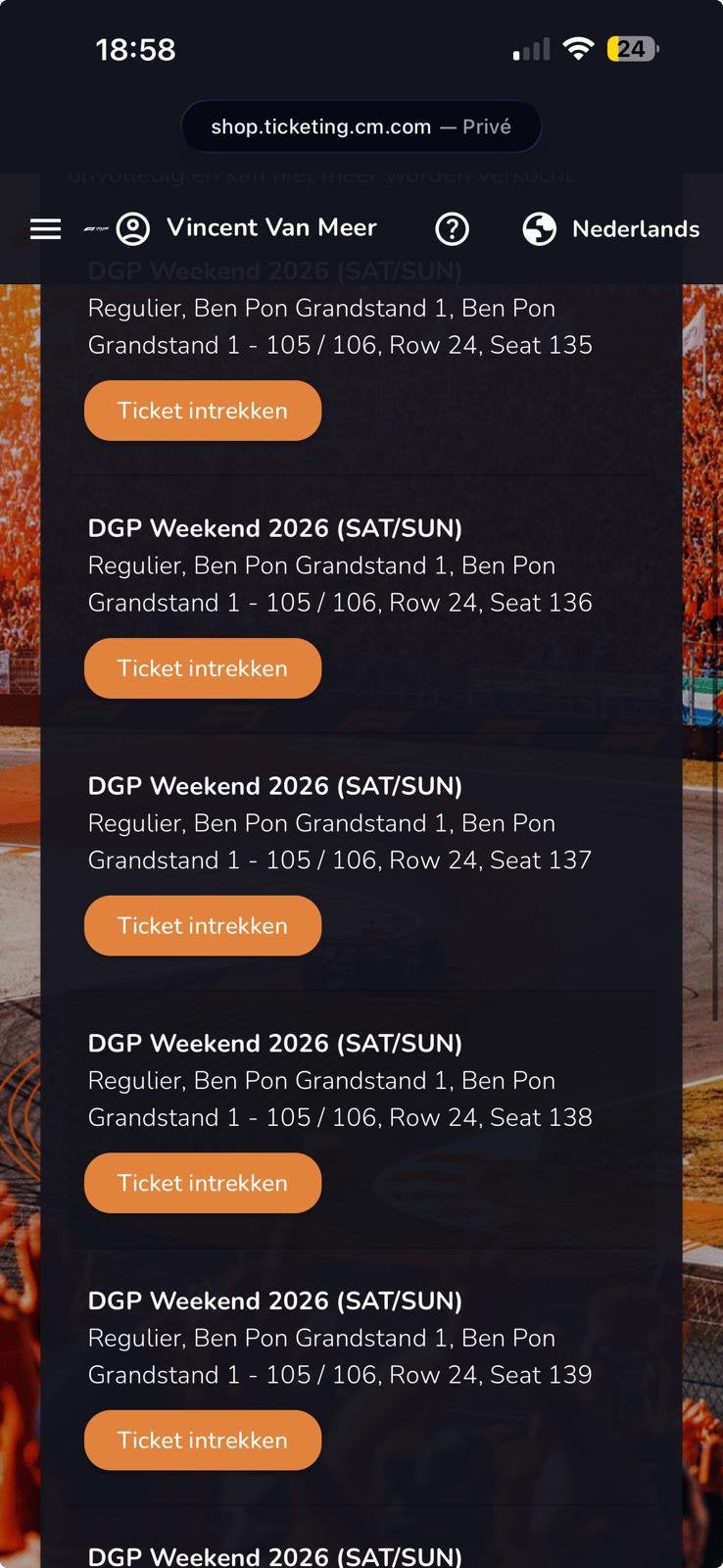 Formule 1 Grand Prix Zandvoort kaartjes zaterdag en zondag, Tickets en Kaartjes, Drie personen of meer, Augustus