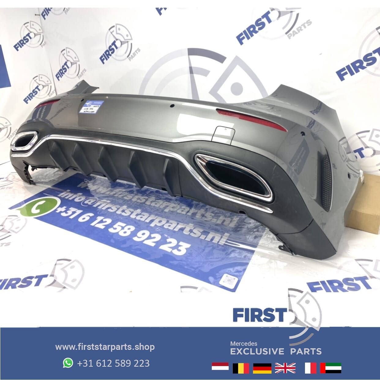 W177 Mercedes A Klasse 2021 AMG LINE ACHTERBUMPER + Diffuser, Gebruikt, -, Ophalen of Verzenden, Achter