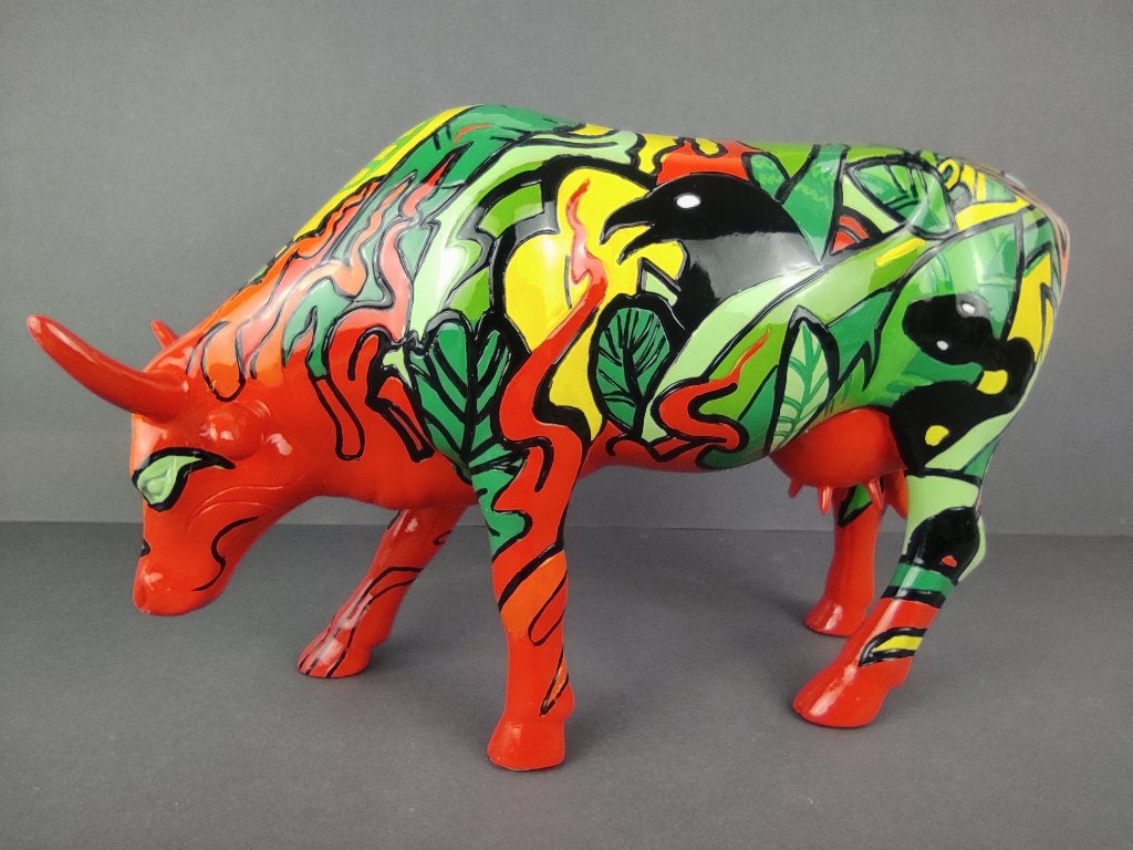 CowParade / Cow Parade Koe “Vacatolada” LARGE, Antiek en Kunst, Kunst | Beelden en Houtsnijwerken, Ophalen of Verzenden, Handgemaakt