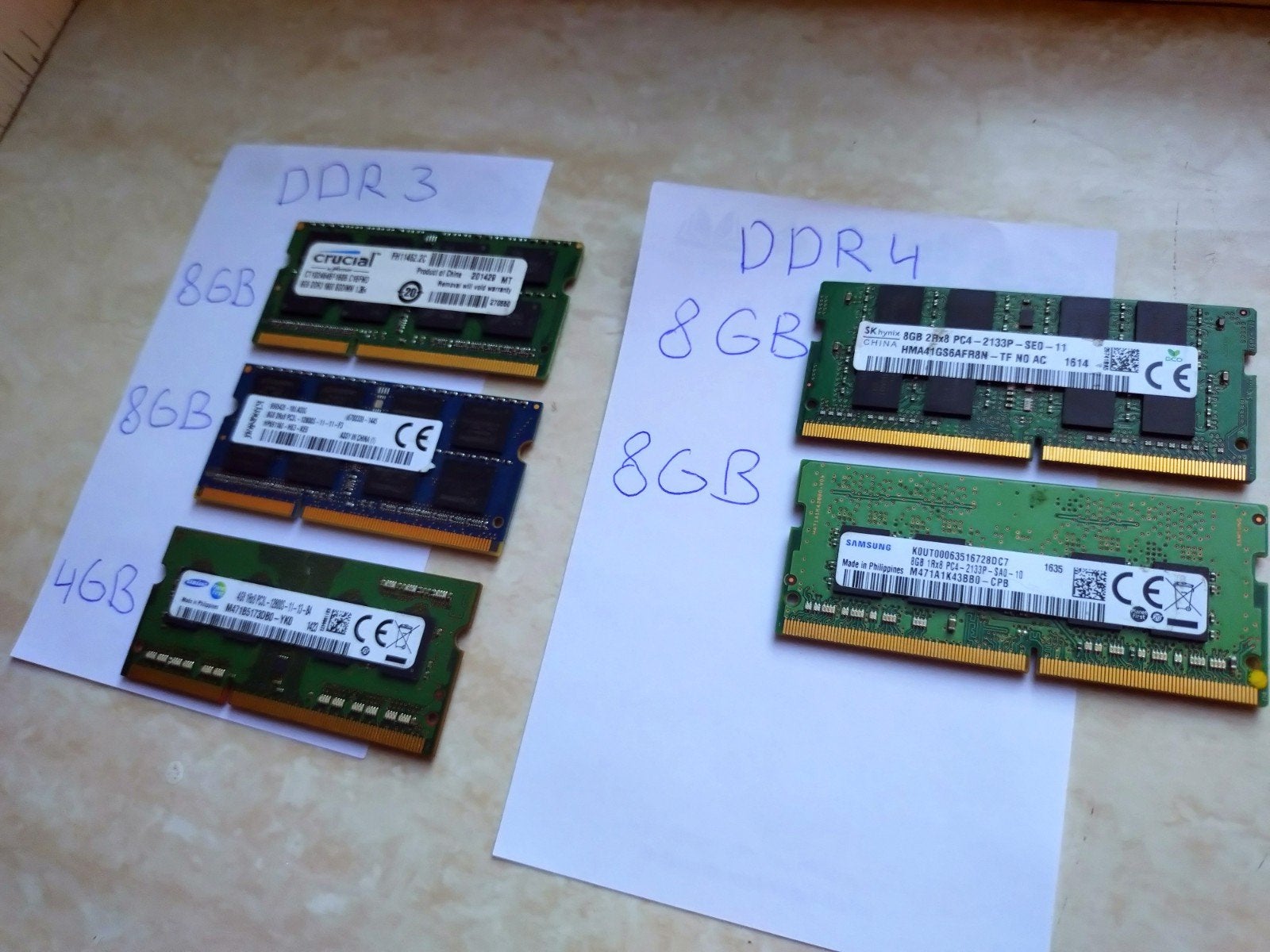 DDR3L, DDR4 Laptop RAM 4GB en 8GB - Losse Verkoop, Computers en Software, RAM geheugen, Gebruikt, DDR4, Ophalen of Verzenden, Laptop
