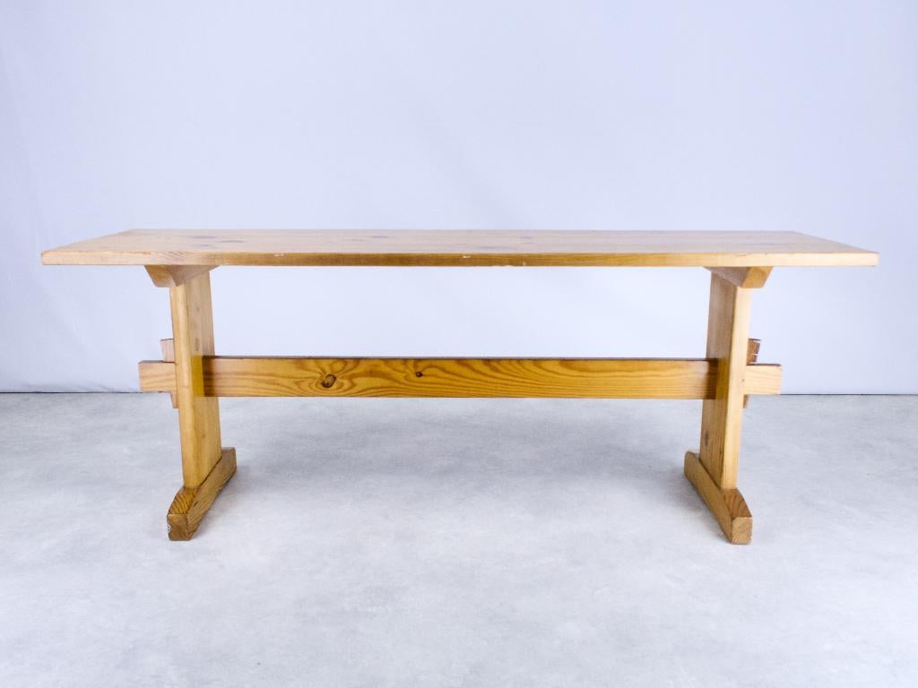 bankje plantentafel bijzettafel vurenhout 70s 80s, 45 tot 60 cm, Gebruikt, -, -