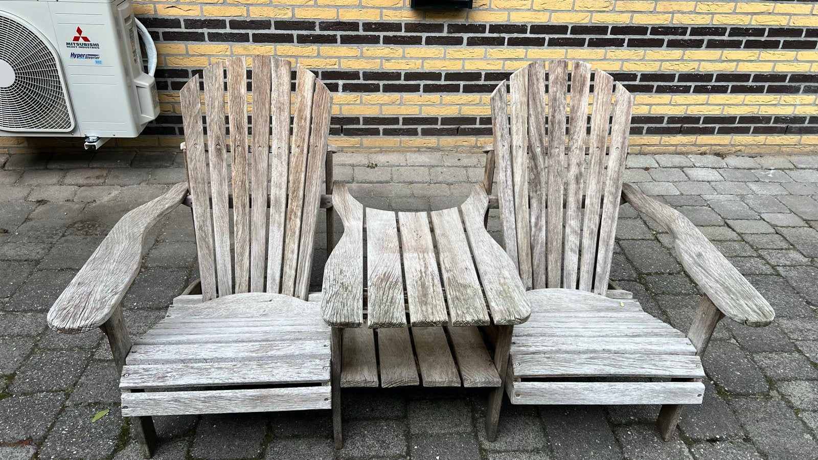 Bear chair duozit. Zeer degelijk teakhout, Ophalen, Gebruikt, Rechthoekig, Hout