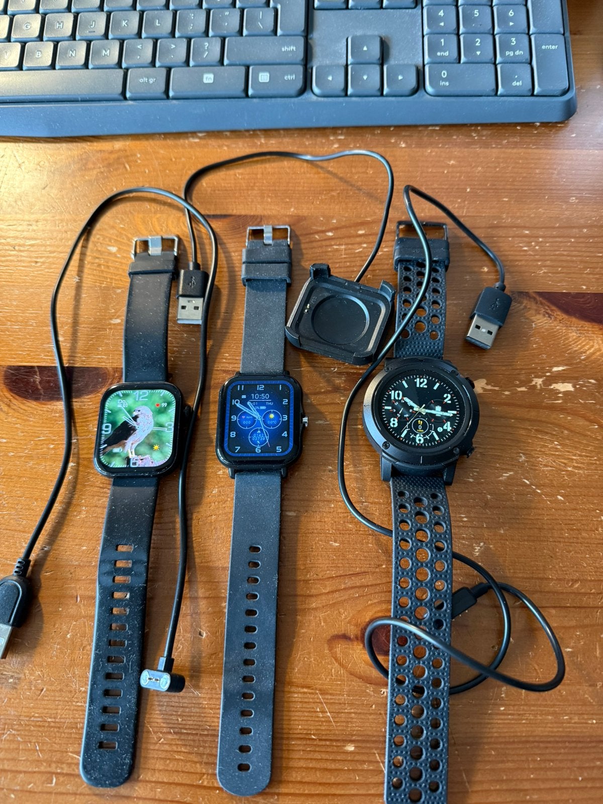 Te koop 3 x smartwatches, Stappen, Zwart, IOS, Ophalen of Verzenden