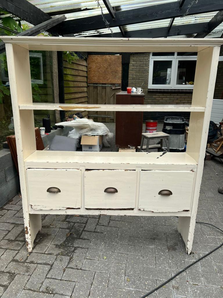 Antiek buffet kast ( vintage/brocant), 100 tot 150 cm, Ophalen of Verzenden, Zo goed als nieuw, Minder dan 100 cm