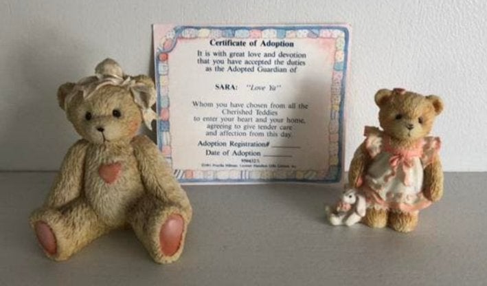 Vintage porseleinen beertjes jaren 90, Ophalen of Verzenden, Zo goed als nieuw, Stoffen beer, Overige merken