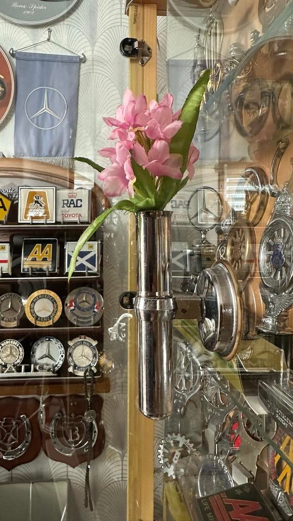 Vintage Auto Vaasje chrome, Ophalen of Verzenden