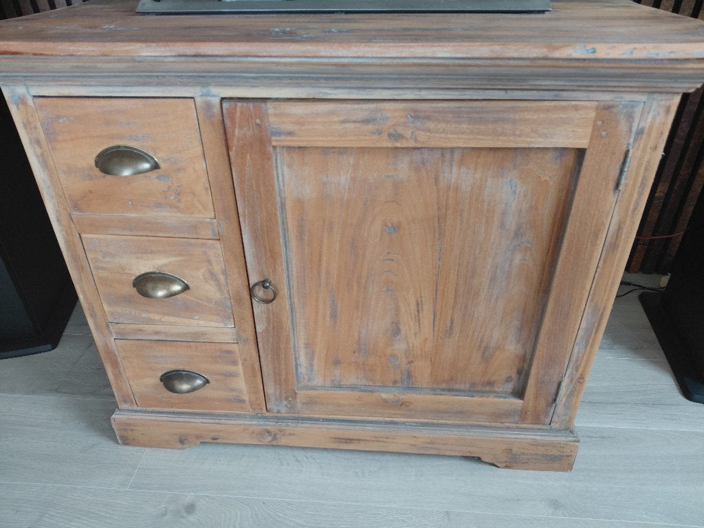 tv kastje, Ophalen, Gebruikt, Teakhout, 50 tot 100 cm