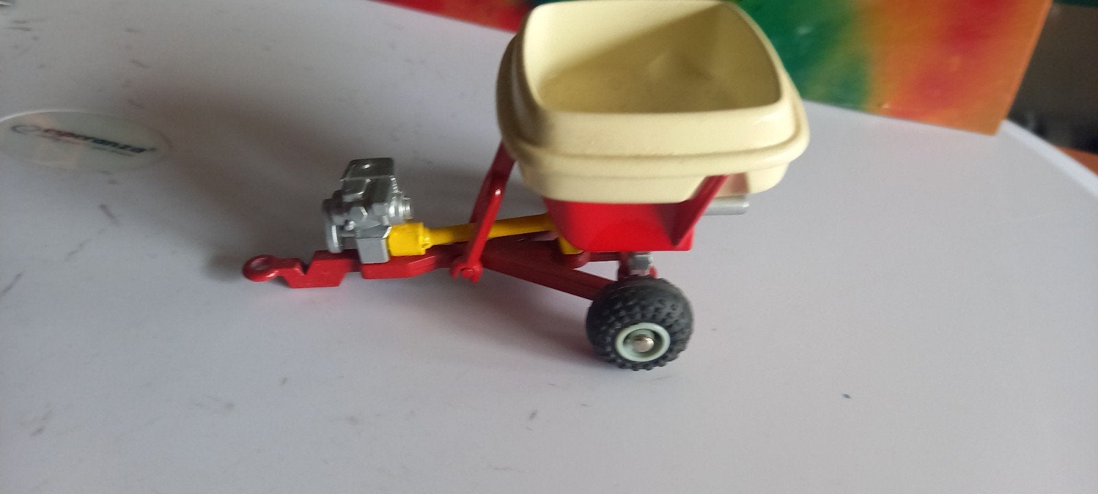 Vintage Matchbox aanhanger met motor, Ophalen of Verzenden, Gebruikt