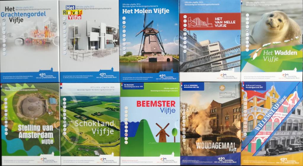 Complete Serie Herdenkingsmunten UNESCO Werelderfgoed, Ophalen of Verzenden, Euro's, Zilver
