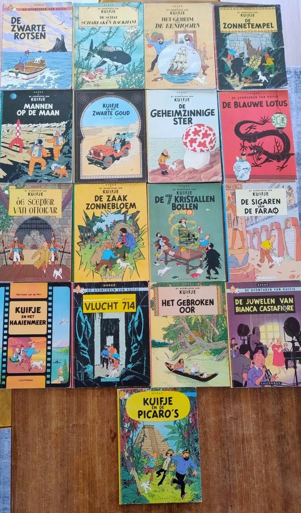 Kuifje stripboeken collectie - Diverse titels (17 stuks), Boeken, Stripboeken, Meerdere stripboeken, Ophalen of Verzenden, Gelezen