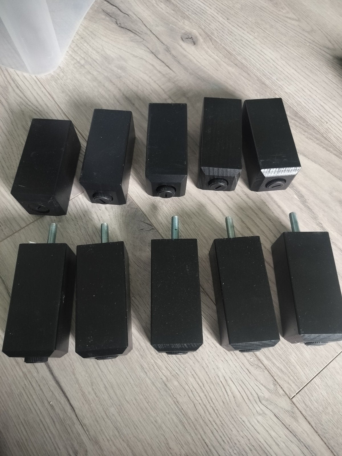 10x IKEA STUBBARP Meubel/Kast Poten Zwart, Ophalen of Verzenden, Gebruikt