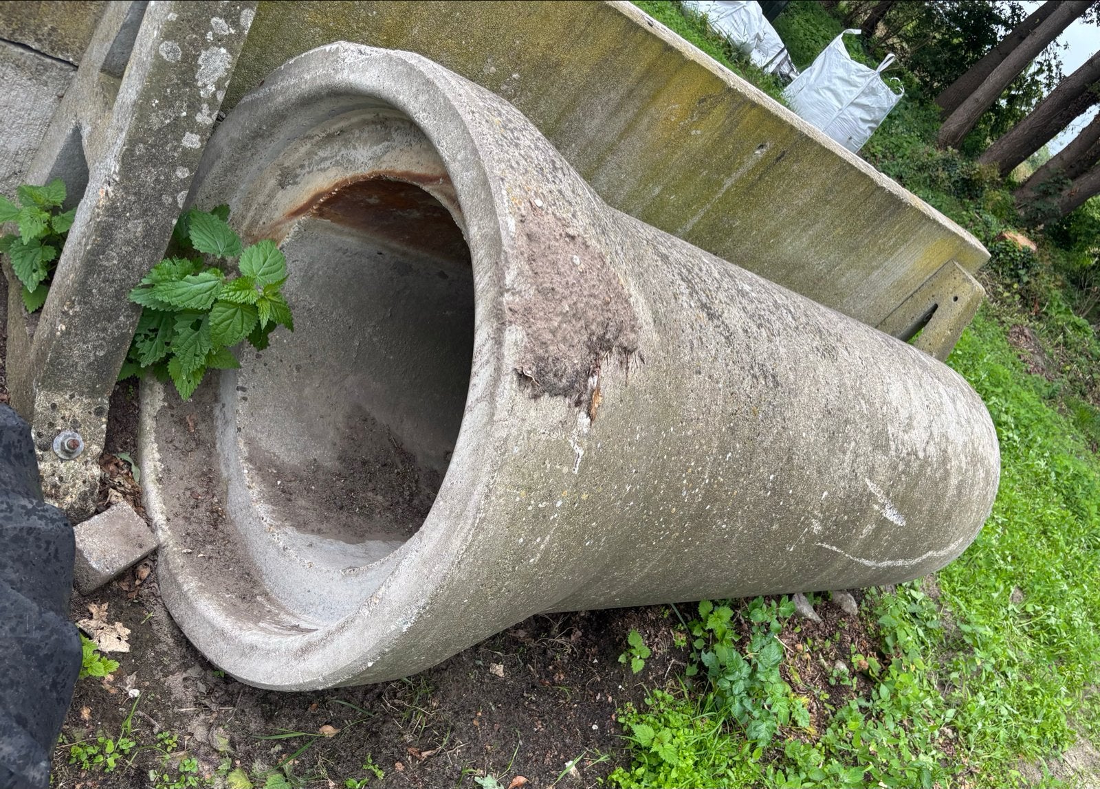 Betonnen afvoerbuis, rioolbuis, duiker 70cm binnenmaat, Ophalen, Gebruikt, 2 tot 4 meter, 60 tot 80 mm