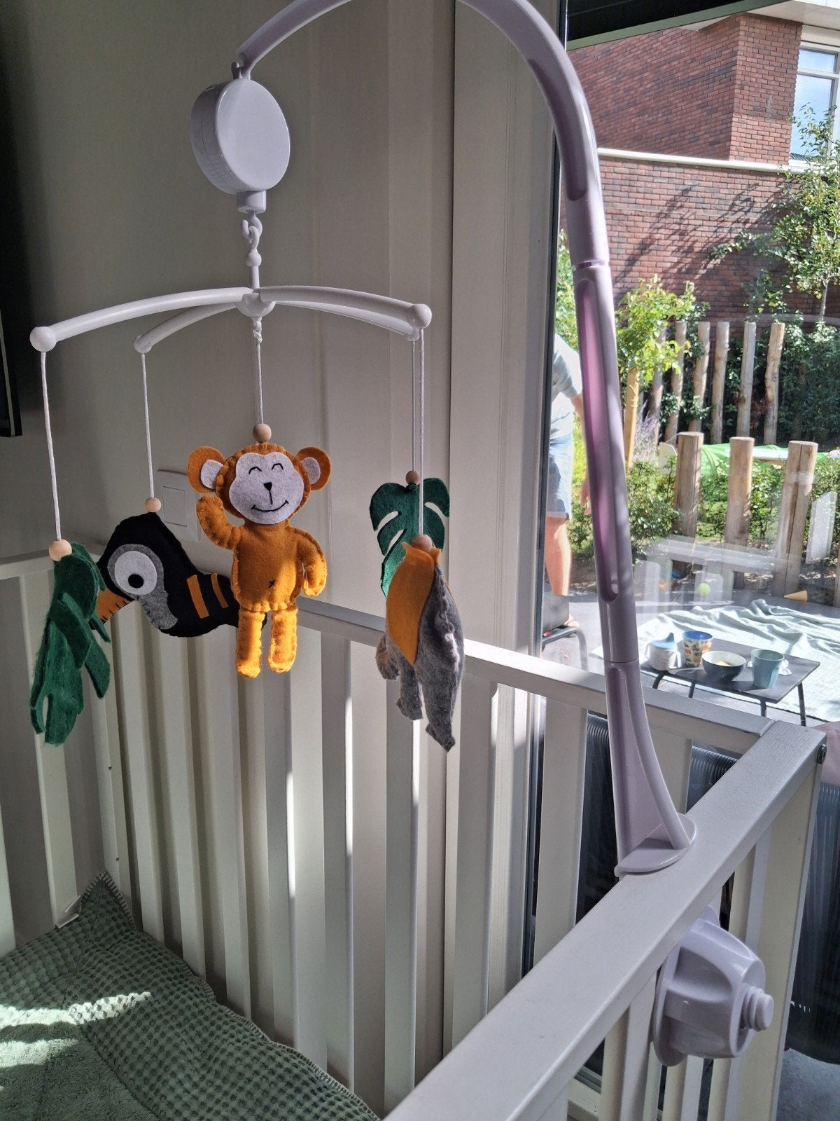 Babygym en Mobiel met Safari Dieren, Ophalen, Zo goed als nieuw, Babygym