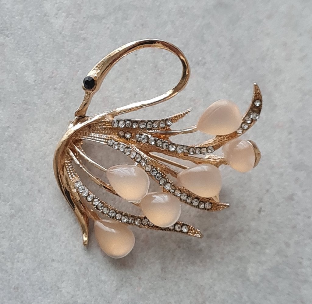 Mooie broche - zwaan, Sieraden, Tassen en Uiterlijk, Ophalen of Verzenden, Nieuw, Overige kleuren, Overige materialen