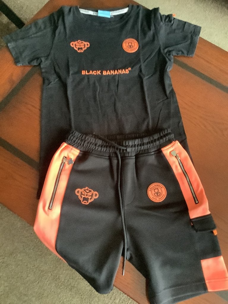 Black + Bananas Shirt +Broek Maat L, Kleding | Heren, Broeken en Pantalons, Ophalen of Verzenden, Zo goed als nieuw, Zwart