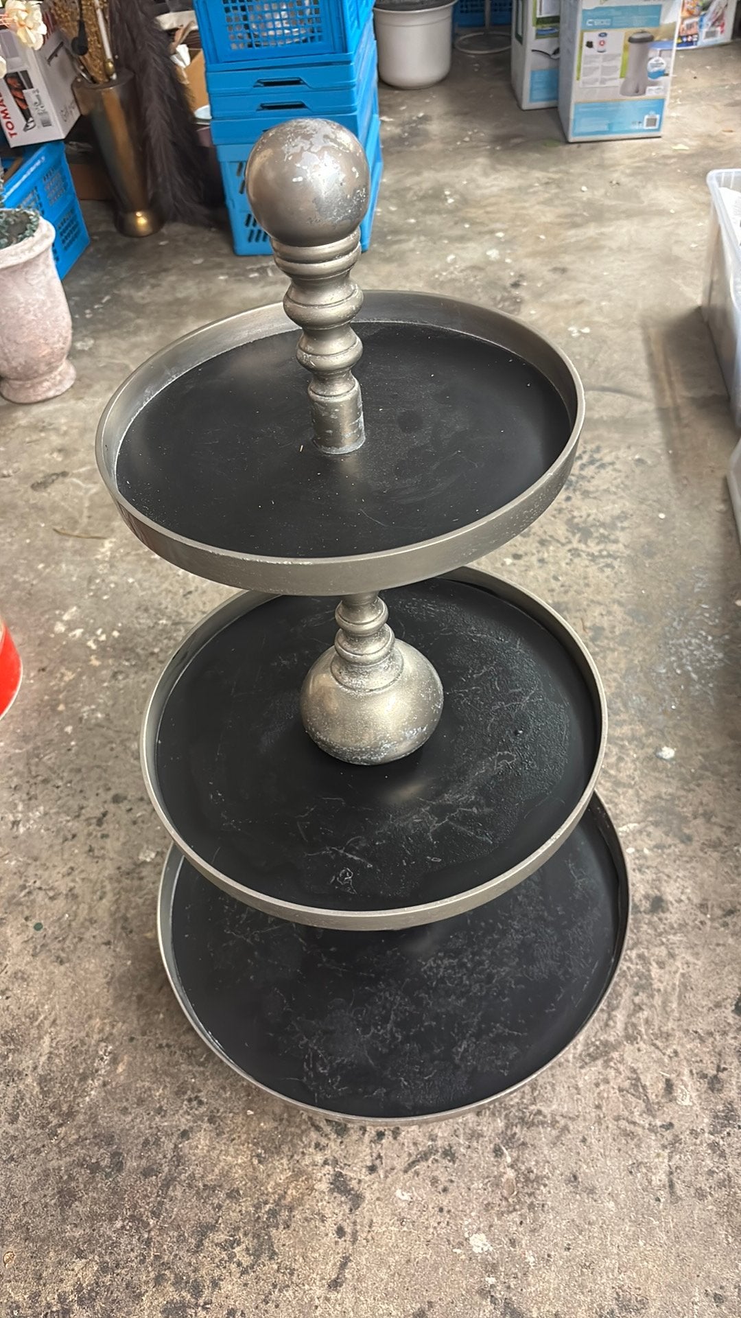 Grote etagere (1 meter hoog), Huis en Inrichting, Woonaccessoires | Etagères, Ophalen, Gebruikt, Etagère, Metaal