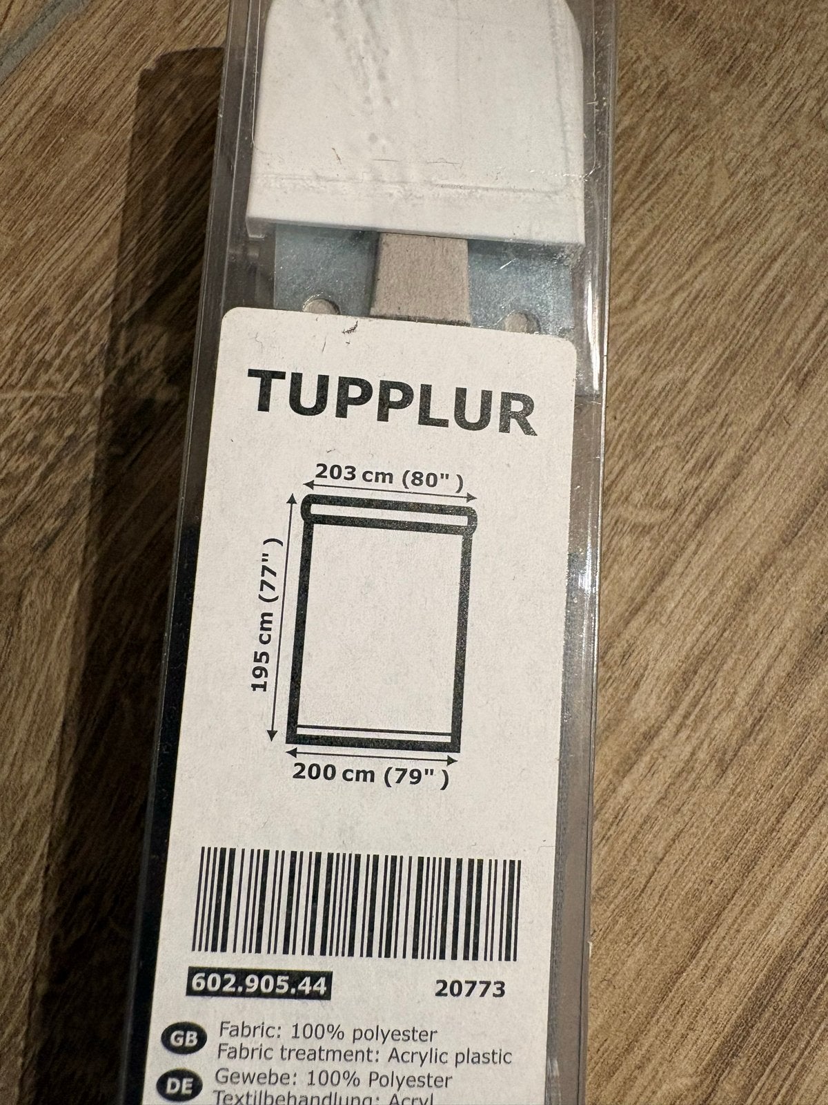 IKEA TUPPLUR Rolgordijn - 203x195 cm, grijs, Ophalen, Verduisterend, 203 cm, Nieuw